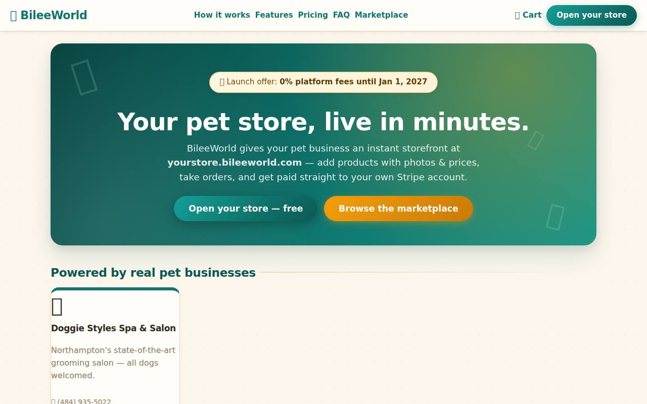 BileeWorld homepage